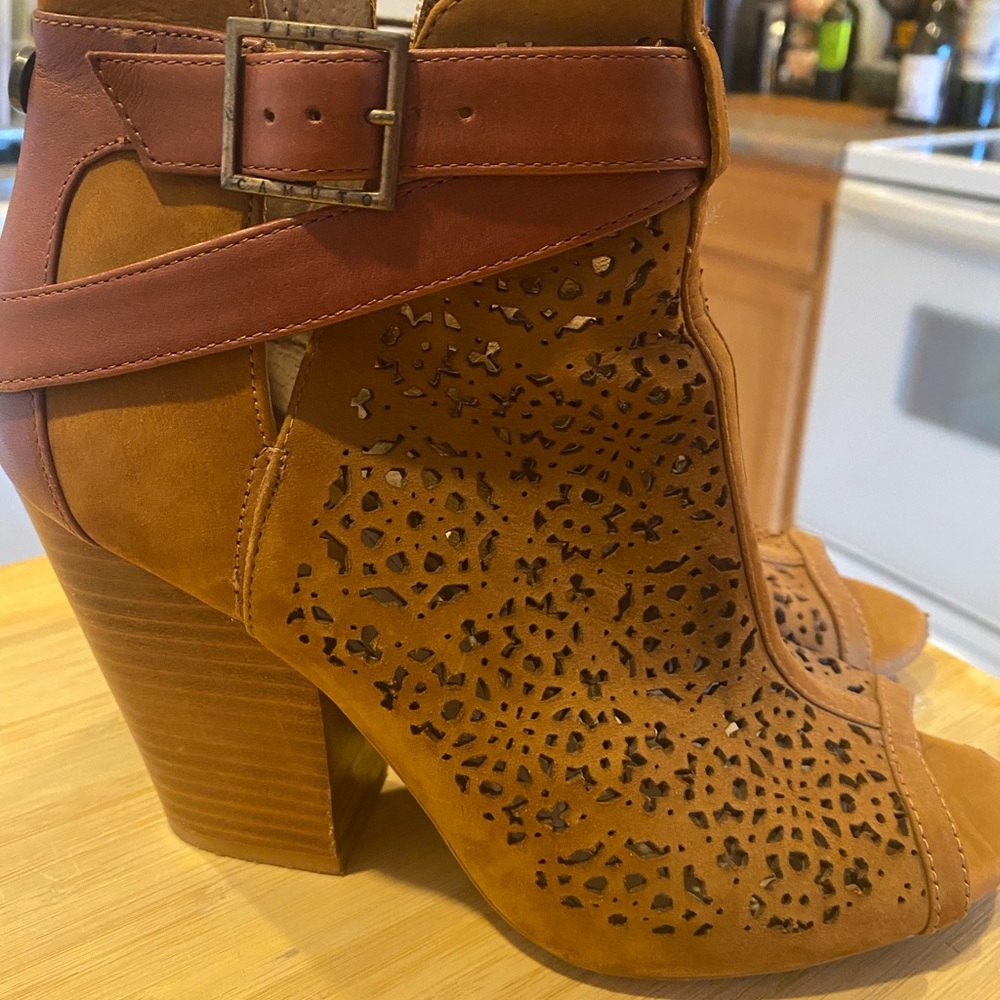 Vince Camuto, open toed heels.  Worn very lightly.  Size 7.5.